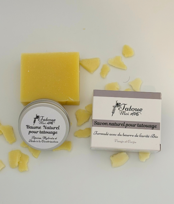 Duo super tatoue favorisant la cicatrisation nettoyant et hydratant